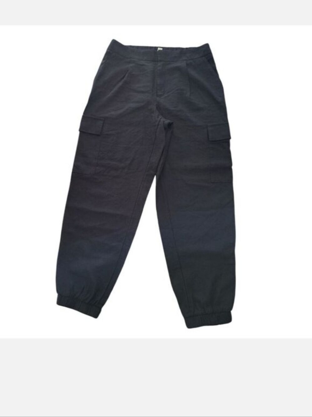 A New Day Black High Rise Dressy Ankle Cargo‎ Joggers Pants Size 10